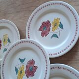 13 assiettes anciennes DDP France, années 1950-60