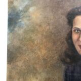 Oil portrait of a young girl by Paul Hulin