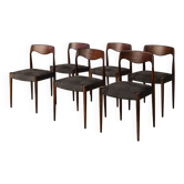 Set of 6 Scandinavian teak chairs – 1960s