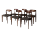 Set of 6 Scandinavian teak chairs – 1960s