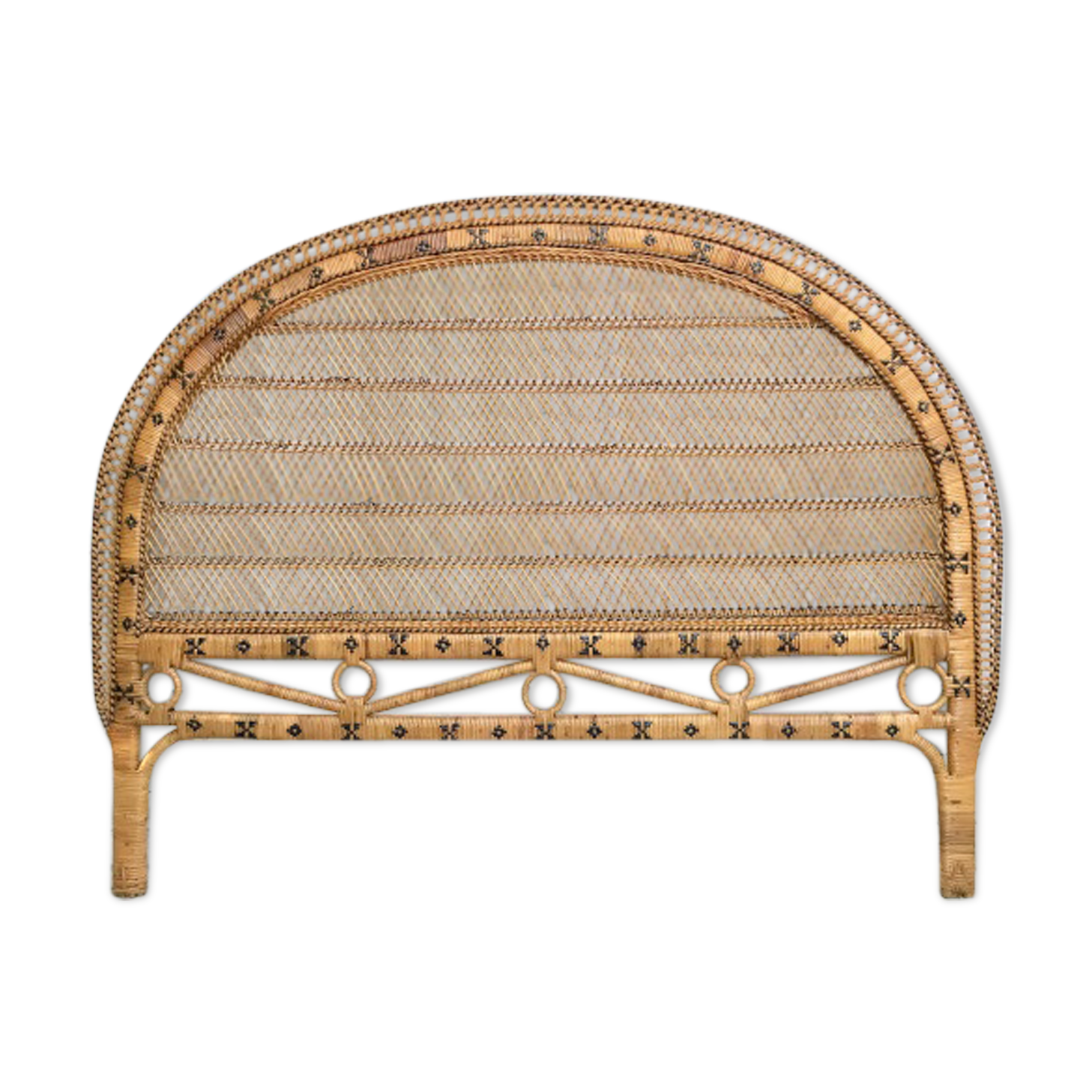 Braided rattan headof