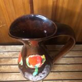 Ancien pichet poet laval « brigitte »céramique peinte vintage