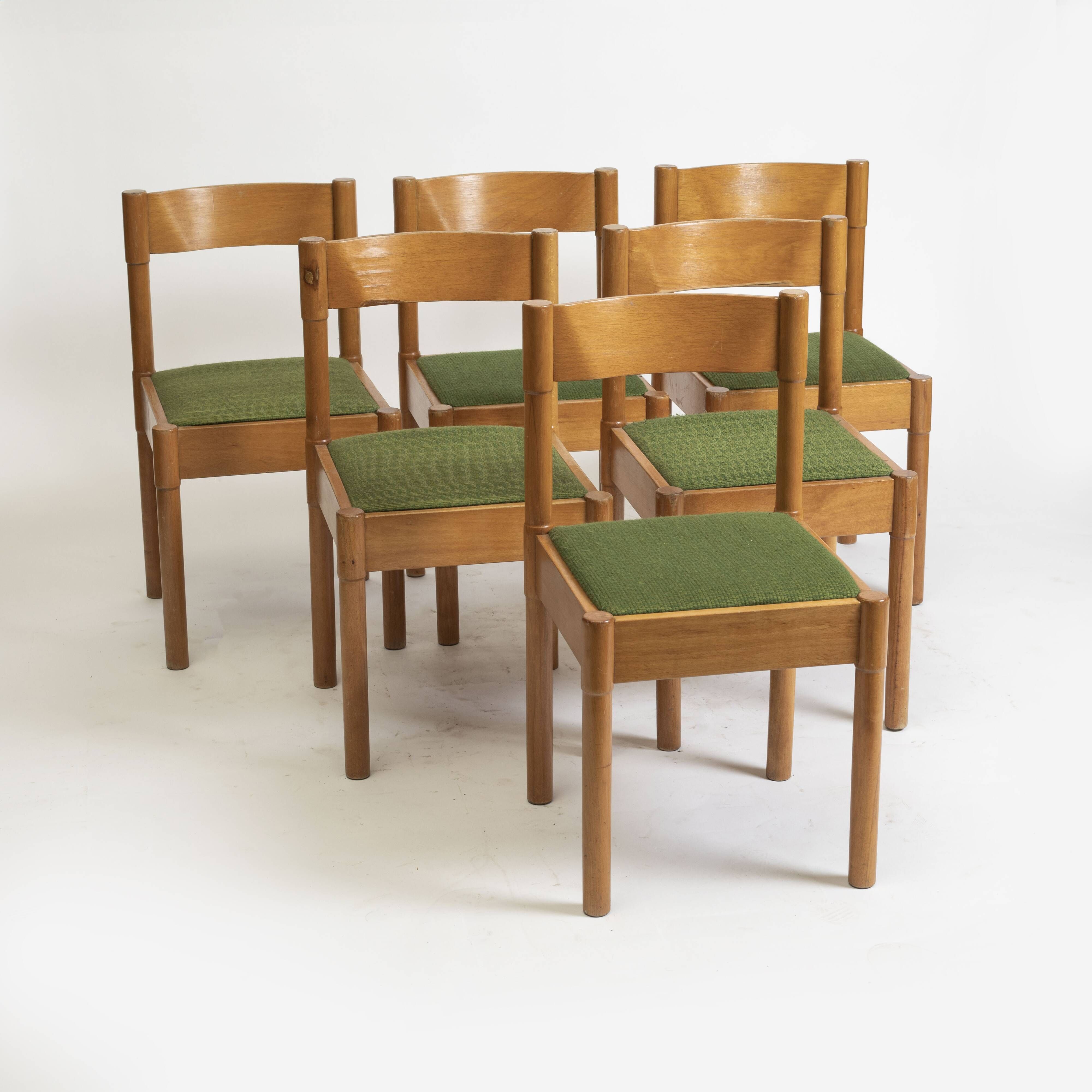 Set of 6 'Box' dining chairs in Magistretti style, Poland, 1970s