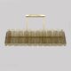 Mid-century Modern Stiyle Italian Brass and Murano Glass Chandelier