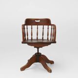 English style swivel-base “captain” desk chair, ca. 1850
