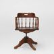 English style swivel-base “captain” desk chair, ca. 1850