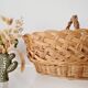 Vintage wicker basket – bohemian decorative storage