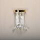 Wall lamps of brass and crystal glass by Novaresi, Italy 1970s