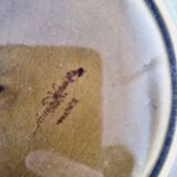 4 Asparagus Barbotine Plates in Sarraguemines ceramic