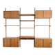 Ensemble mural modulable teck blond danois des années 60/70
