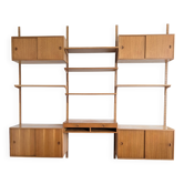 Ensemble mural modulable teck blond danois des années 60/70