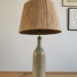 Vintage stoneware and rope lamp