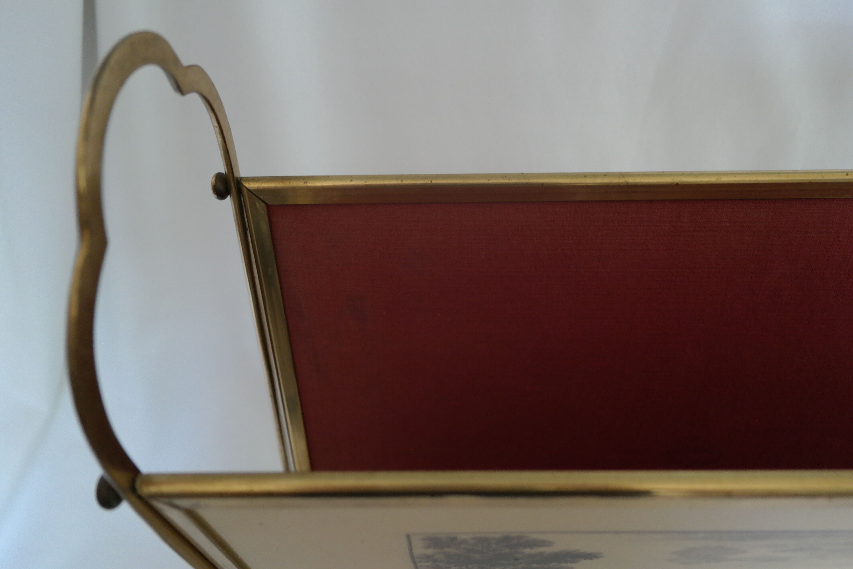 Italian brass magazine rack