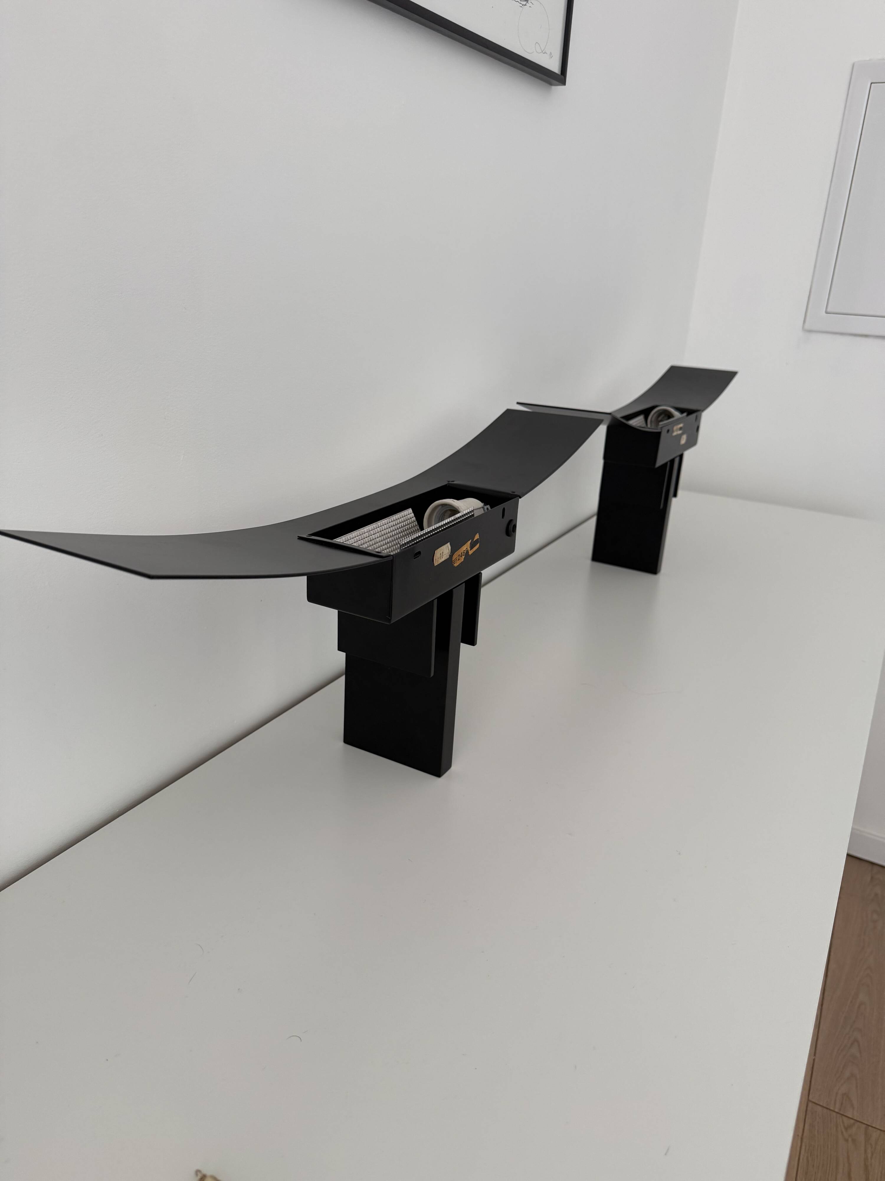 Pair of wall lights jean michel wilmotte 80s design palast starck memphis