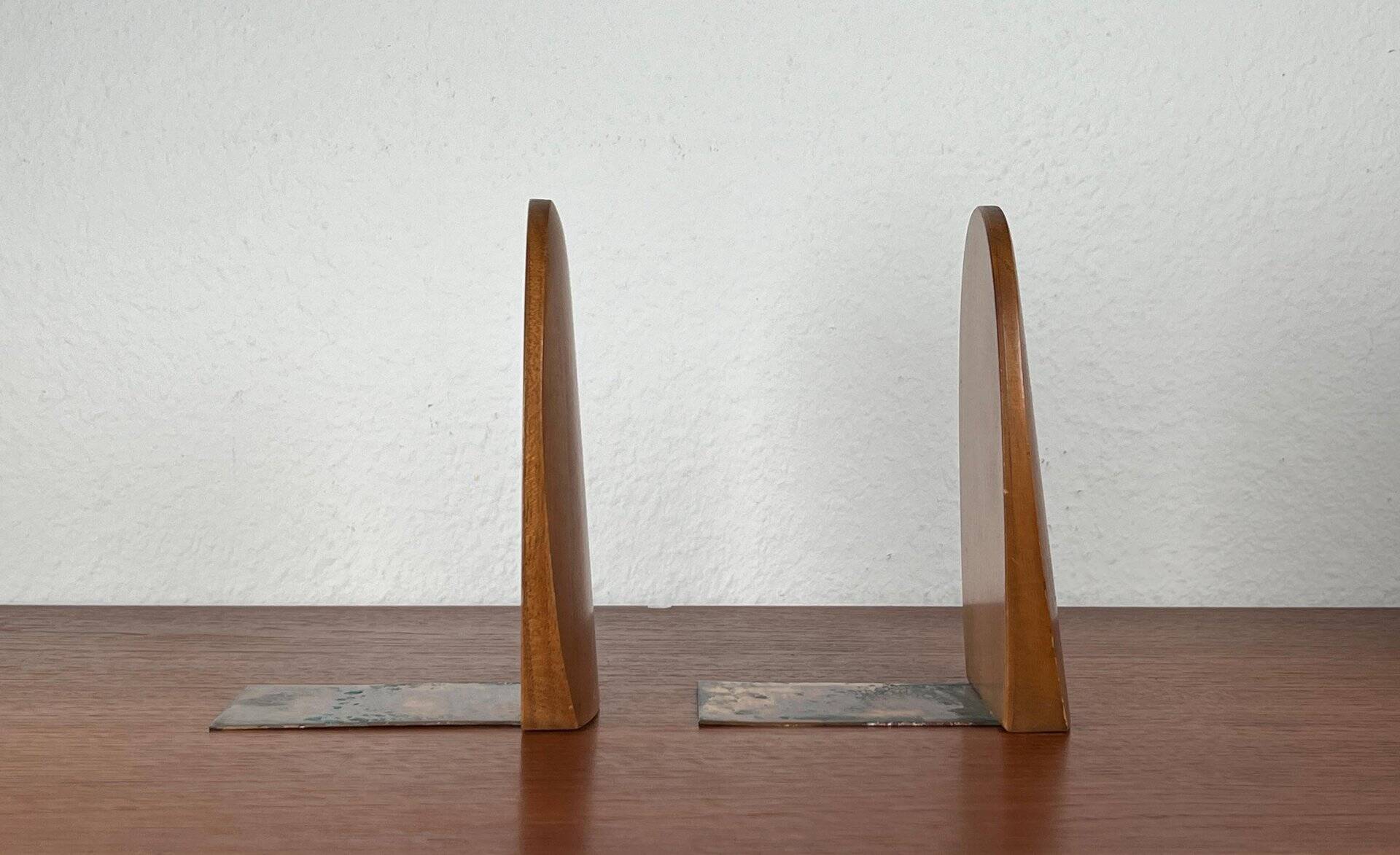 Mid-century Scandinavian wooden bookends, 1960s, set of 2.