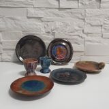 Ceramic lot signed Alice Colonieu