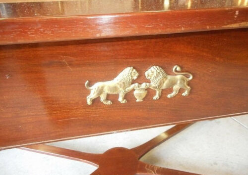 Bureau plat style Empire en acajou