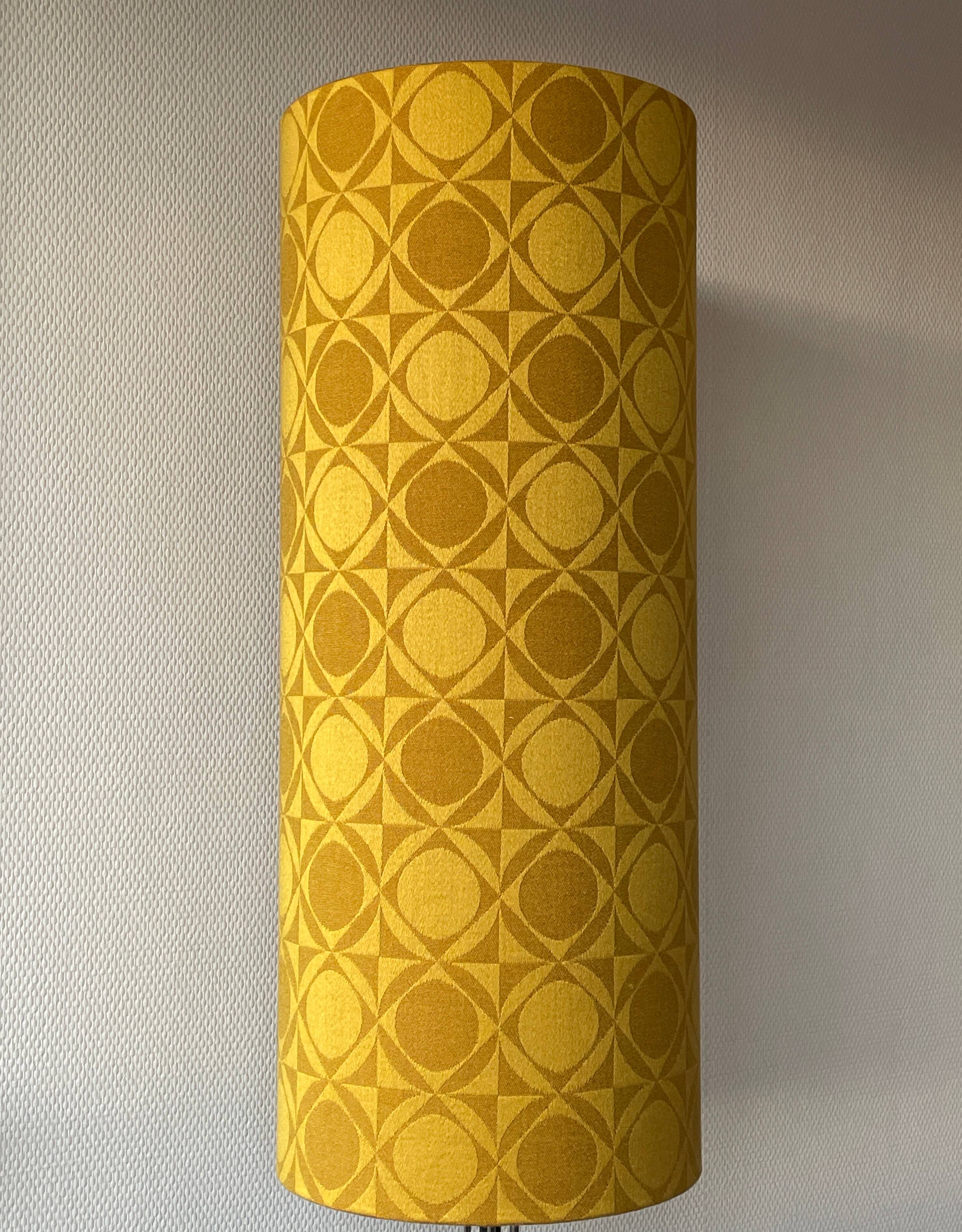 Sequin floor lamp - vintage ceramic and fabric 1970's