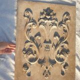Panel, pediment, wall element in polychrome wood