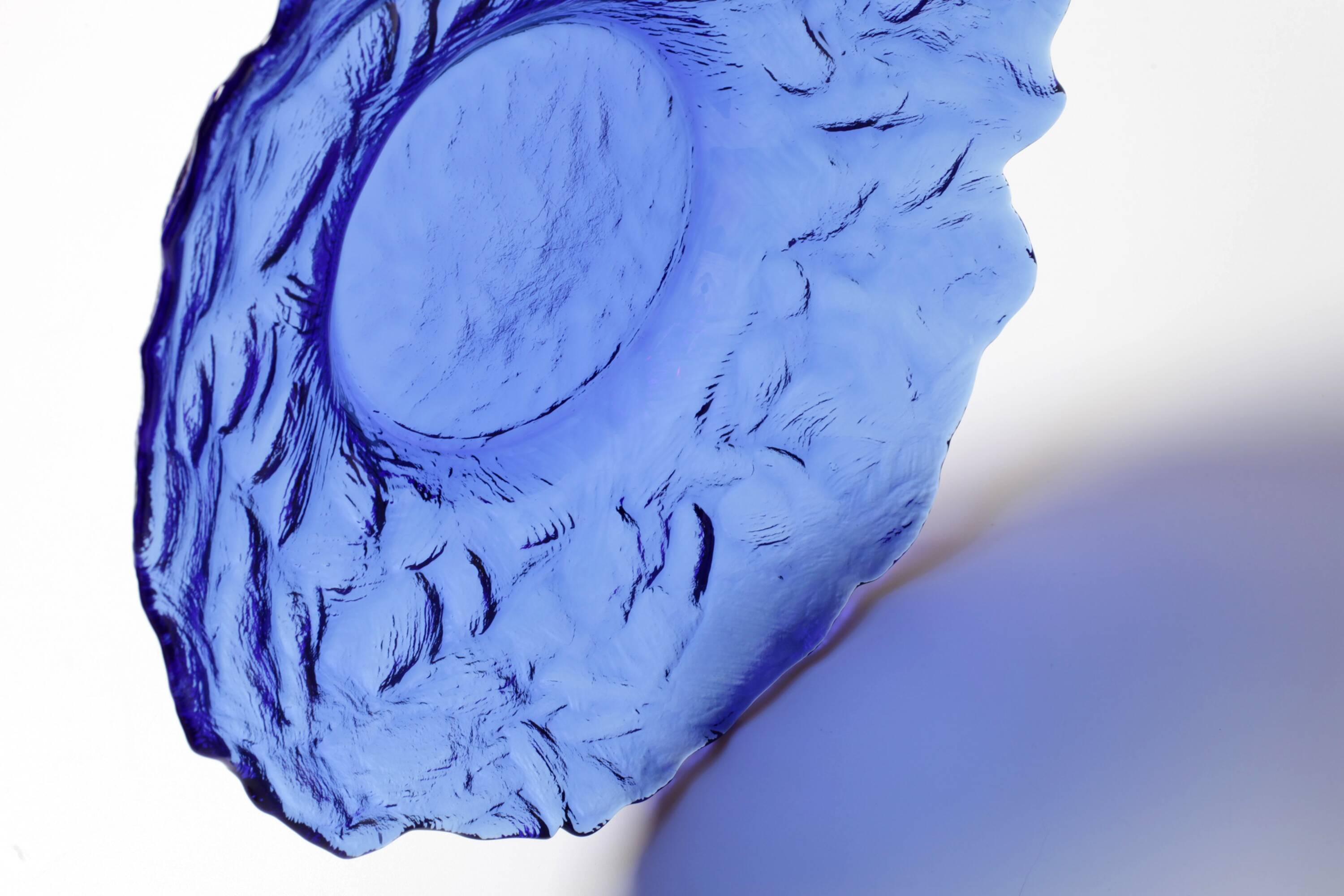 Cobalt Blue Glass Bowl by Uno Westerberg / Pukeberg / Sweden / 1970s