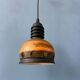 Brown ceramic pendant light Mid-Century, West Germany