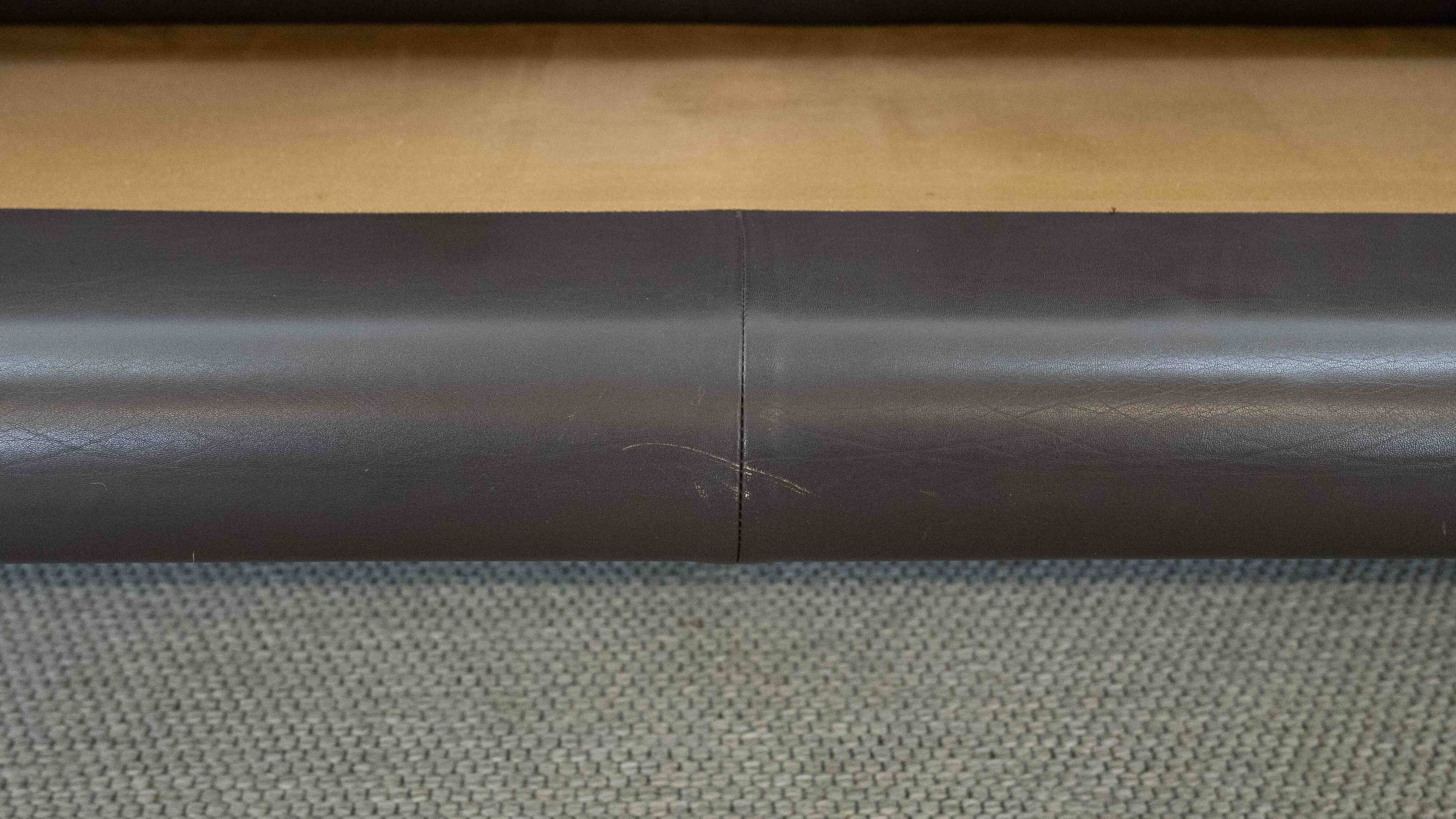 Brown leather 2-seater sofa Cassina Maralunga by Vico Magistretti