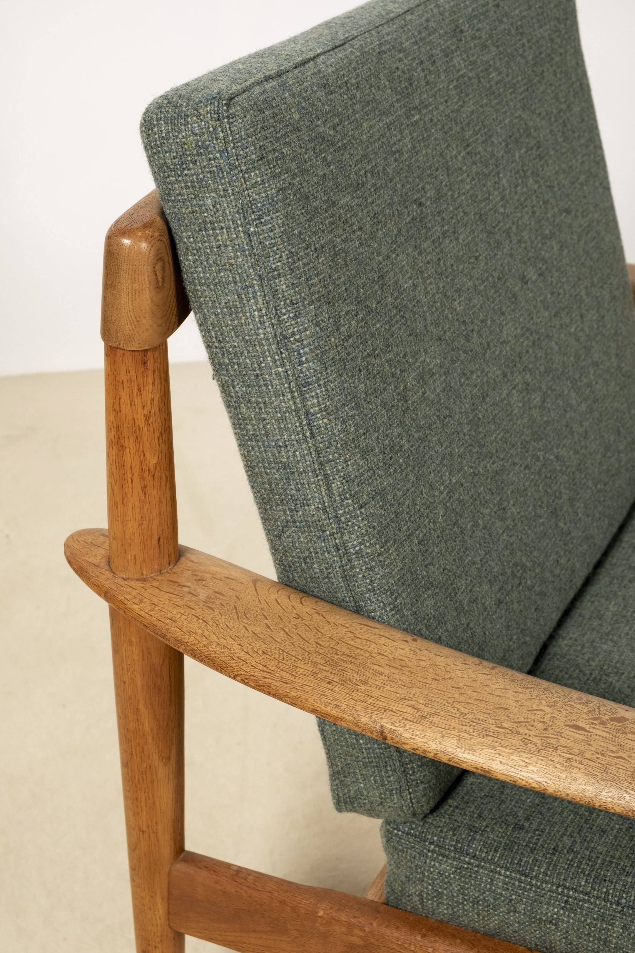Grete Jalk Easy Chair Model PJ56 in Oak, 1950s Denmark