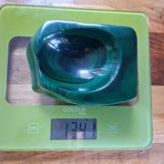 Vintage solid malachite block ashtray / Catch-all — Heavy geometric weighing 1.34 kg