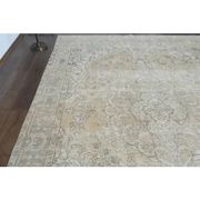 1970s Vintage Persian Handmade Wool Cotton Orange Area Rug 246x345