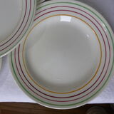 5 flat plates from Gien, Jeannino model 211205