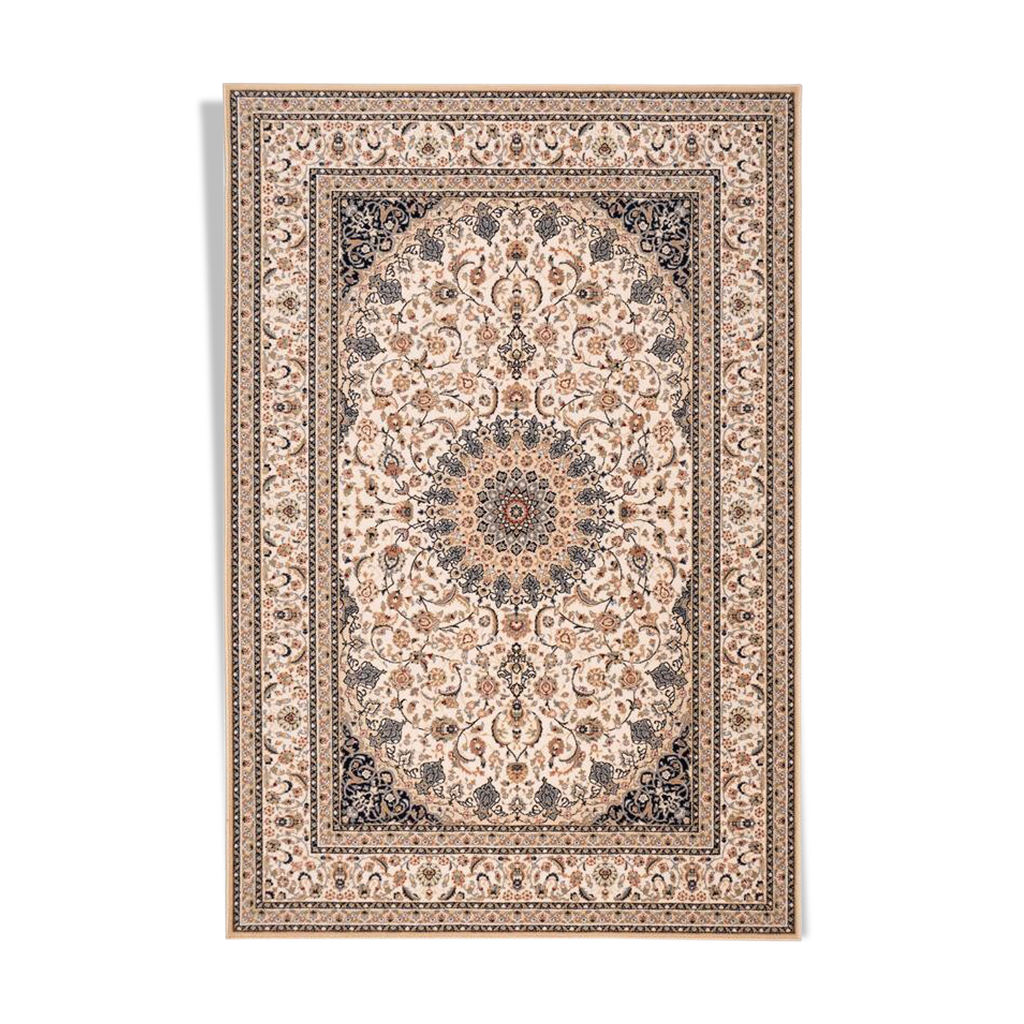 Chaku beige and black persian carpet 80x150 cm