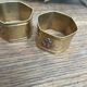 6 brass napkin rings