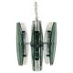 Glass and chrome suspension light in Fontana Arte style by Veca Murano, Italy.