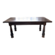 19th-century castle table, carved solid oak, 190cm.