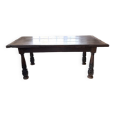 Table de château XIXème chêne massif sculpté 190cm
