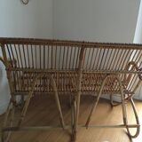 Rattan bench 1970