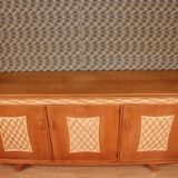 Wood and rattan sideboard