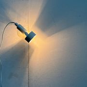 Minimalist table lamp from the postmodern space age by Ikea, 1980s.