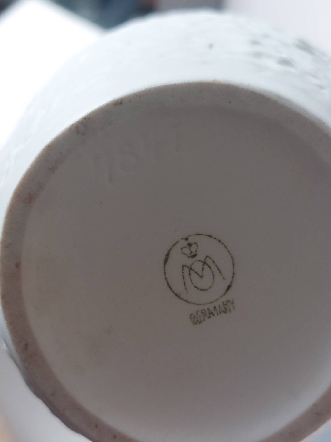 Pair of vintage biscuit porcelain vases by Metzler Ortloff