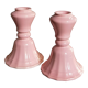 PRODUCT POP UP CHRISTMAS 2022 Duo of vintage pink ceramic candle holders