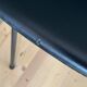 Metal chair and black faux leather, 1950s.