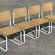 Set of 4 Cesca b32 model chairs in white by Marcel Breuer