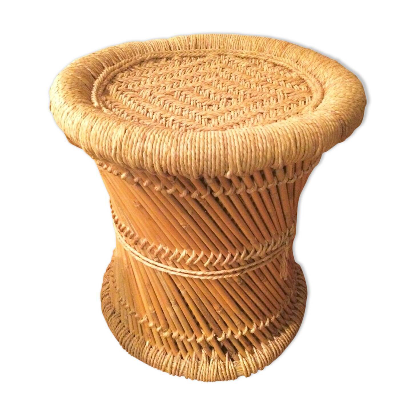 Bamboo and rope  stool