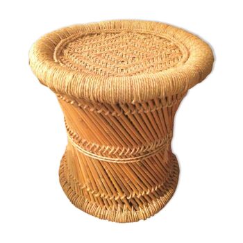 Tabouret bambou et corde