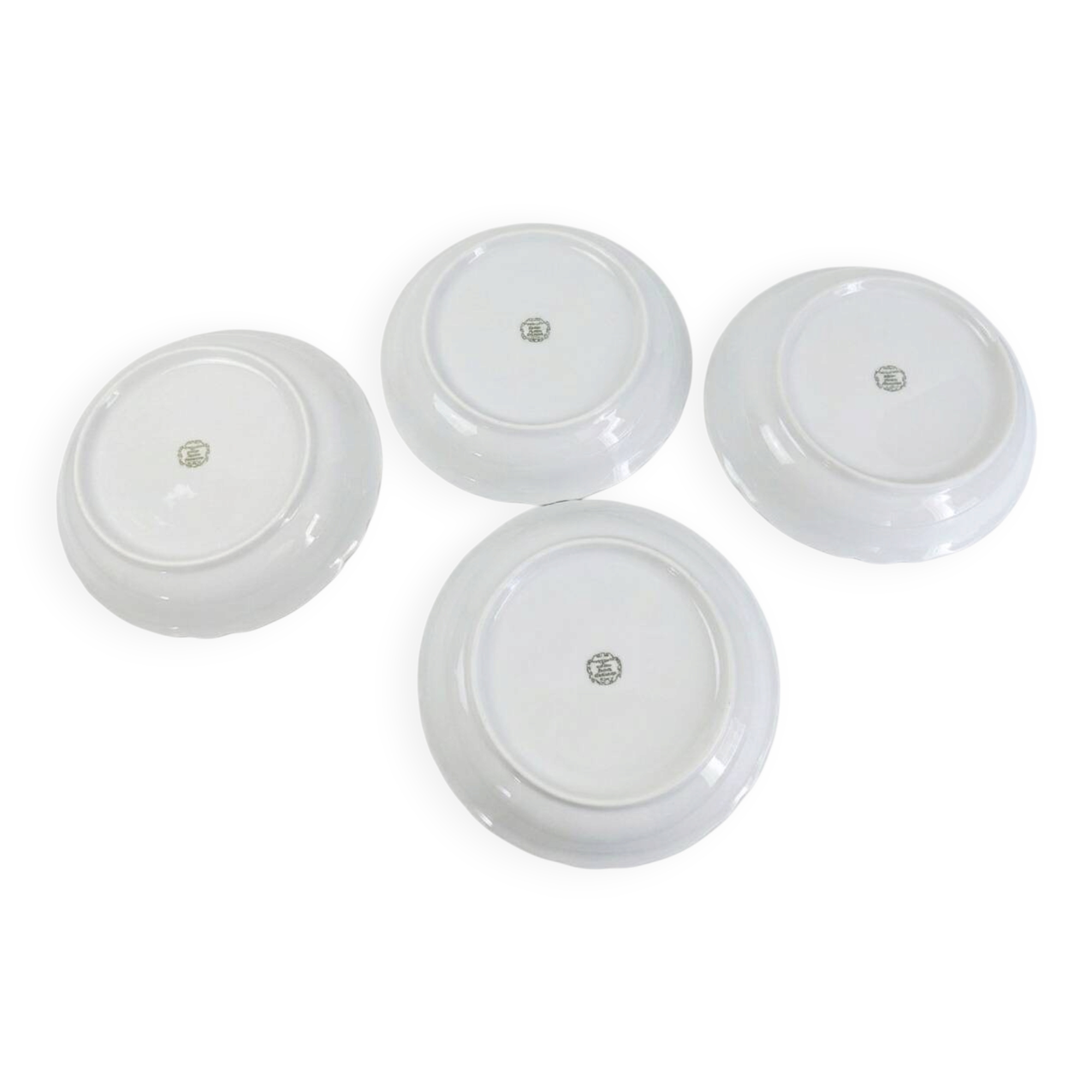 Set of 4 deep plates in Limoges porcelain – Union Limousine