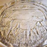 Glass cheese platter and bell