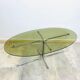 Vintage seventies coffee table in glass and stainless steel
