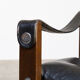 Set of 2 Maurice Burke ‘chelsea’ vintage black leather safari chairs for Pozza