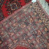 Vintage carpet Uzbek Bukhara handmade 121cm x177cm 1960s, 1C740