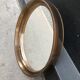 Round mirror plexiglass smoked gilac 1970 brown 40 cm
